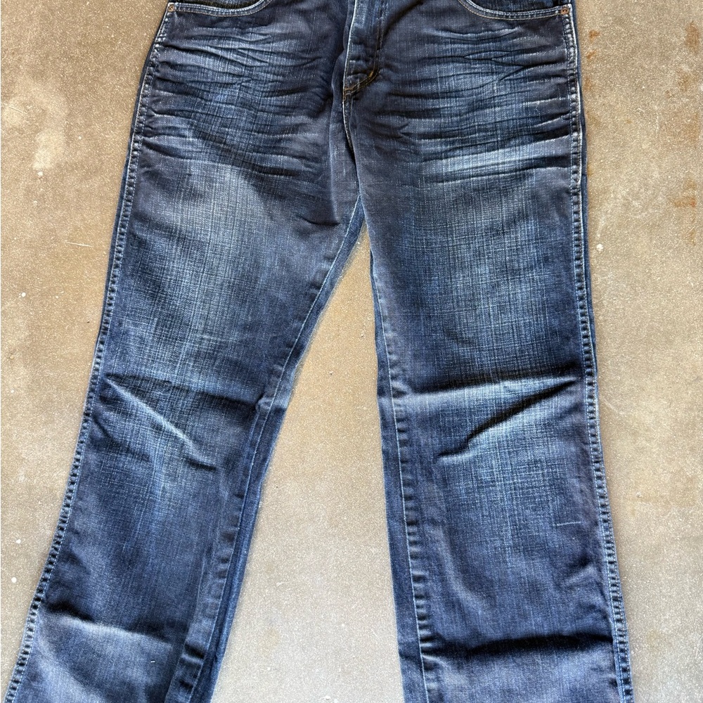 Wrangler Straight Jeans in Faded Dark Blue